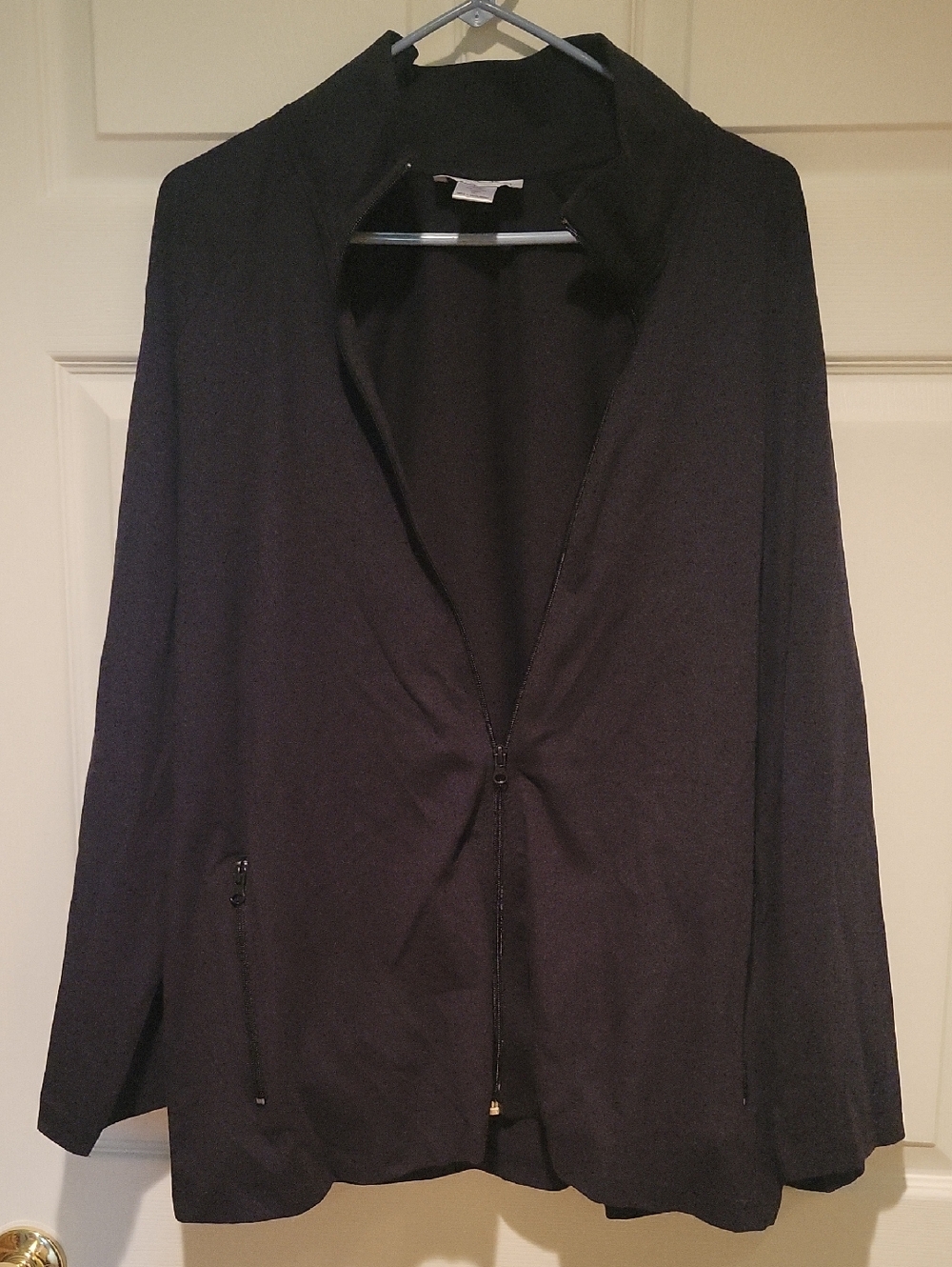 Easy Essentials Black Lightweight Zippered Jacket